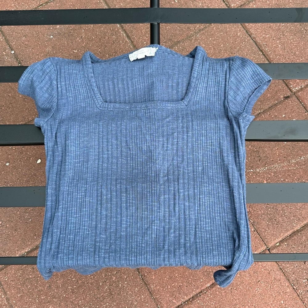 Pink republic blue top